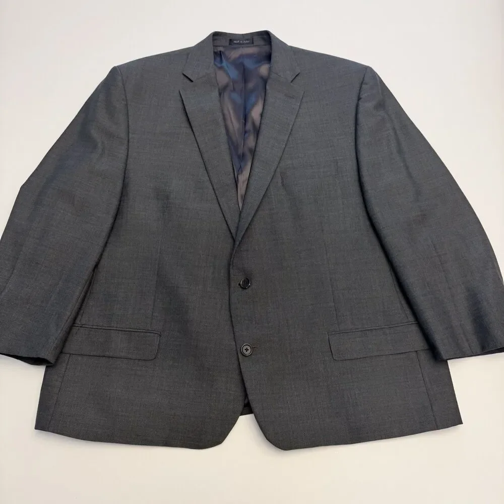Lauren Ralph Lauren Mens 2 Piece Gray Suit 48L 40x28 Wool Blend Pleated Pants